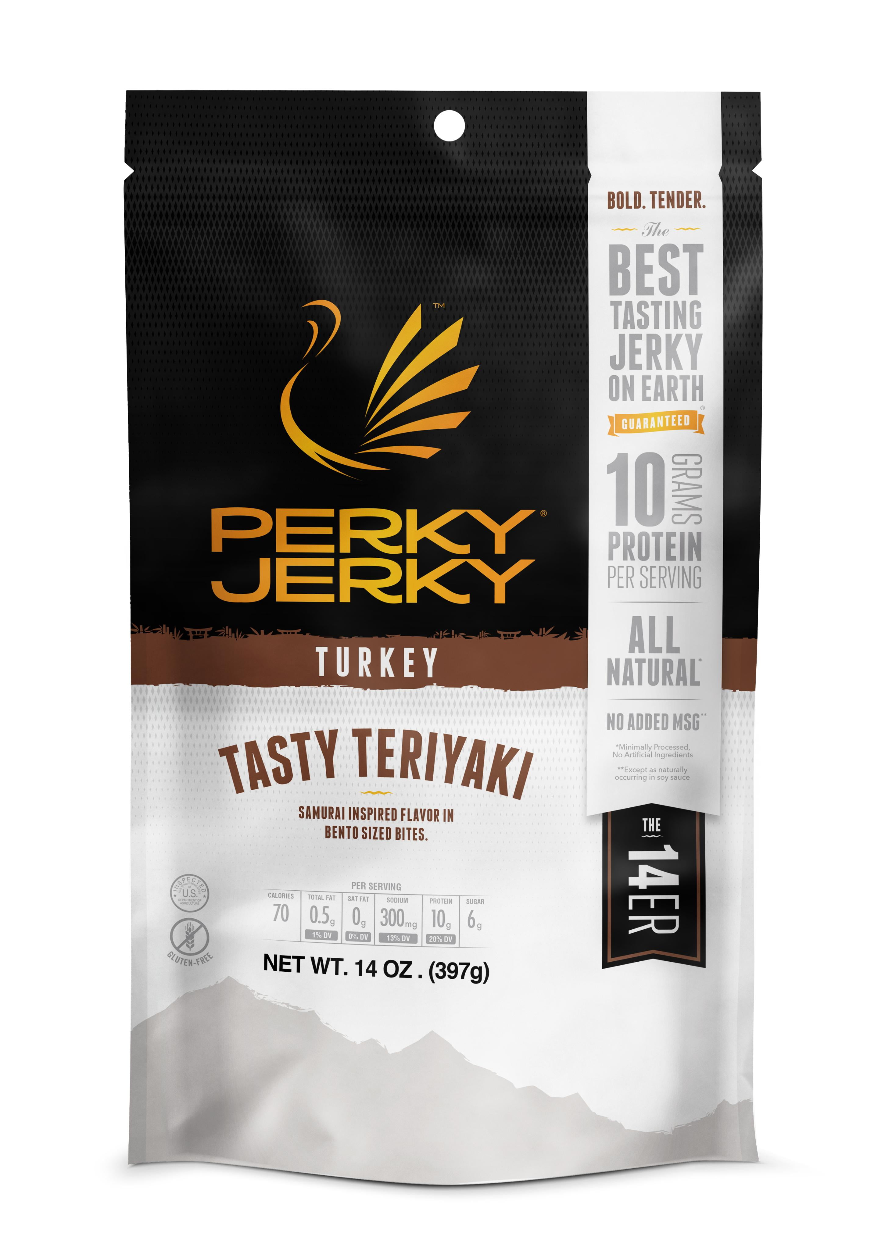 Perky Jerky Turkey Tasty Teriyaki, 14 oz