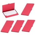 thumbnail image 1 of Soporte para tarjetas de visita, 5 piezas de estuche de tarjeta de metal de aluminio, rojo, 1 of 6