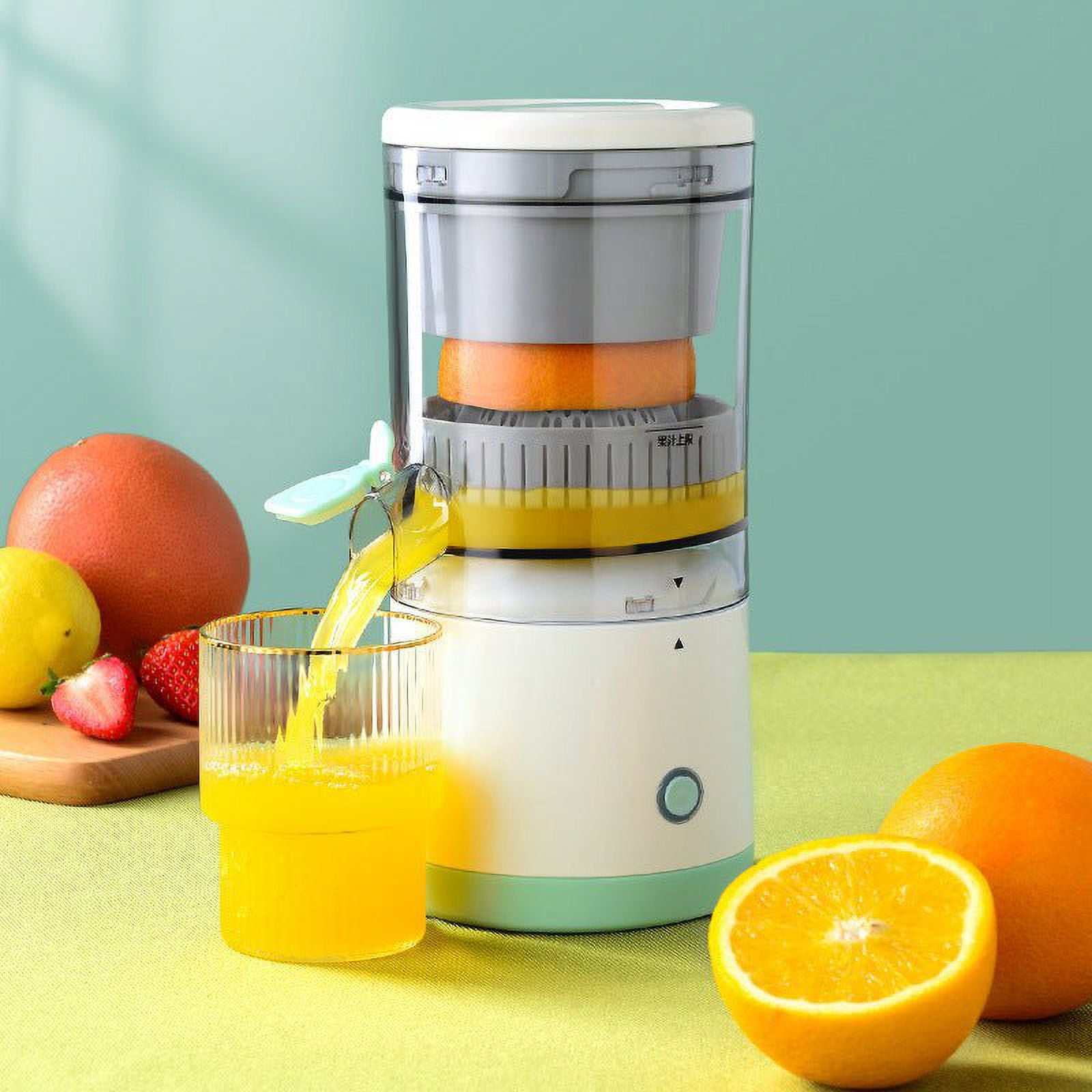 Electric Juicer Mini Portable Blender Fruit Mixers Fruit Extractors  Multifunction Juice Maker Machine Blender Kitchen White large-US
