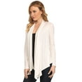 thumbnail image 2 of Women's Solid Open Front Long Sleeve Lightweight Soft Basic Sweater Cardigan, 2 of 4