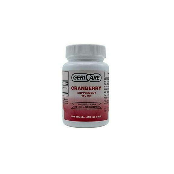 Geri Care Cranberry Pills 450MG 100Count (Helps with Urinary Tract)