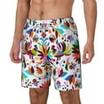 thumbnail image 2 of Balery Mexican Bright Style Mens Swim Trunks Swim Shorts for Men Quick Dry Inseam Beach Shorts with Compression Liner Pocket-Large, 2 of 9