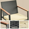 thumbnail image 7 of Aiho 3-Piece Wicker Patio Set with Rocking Chairs & Coffee Table - Outdoor Garden, Beige, 7 of 7