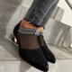 thumbnail image 5 of Zapatos casuales cómodos de empalme de punta estrecha para mujer Zapatos cómodos de tacón alto ahuecados solos Wmkox8yii shkj523, 5 of 9