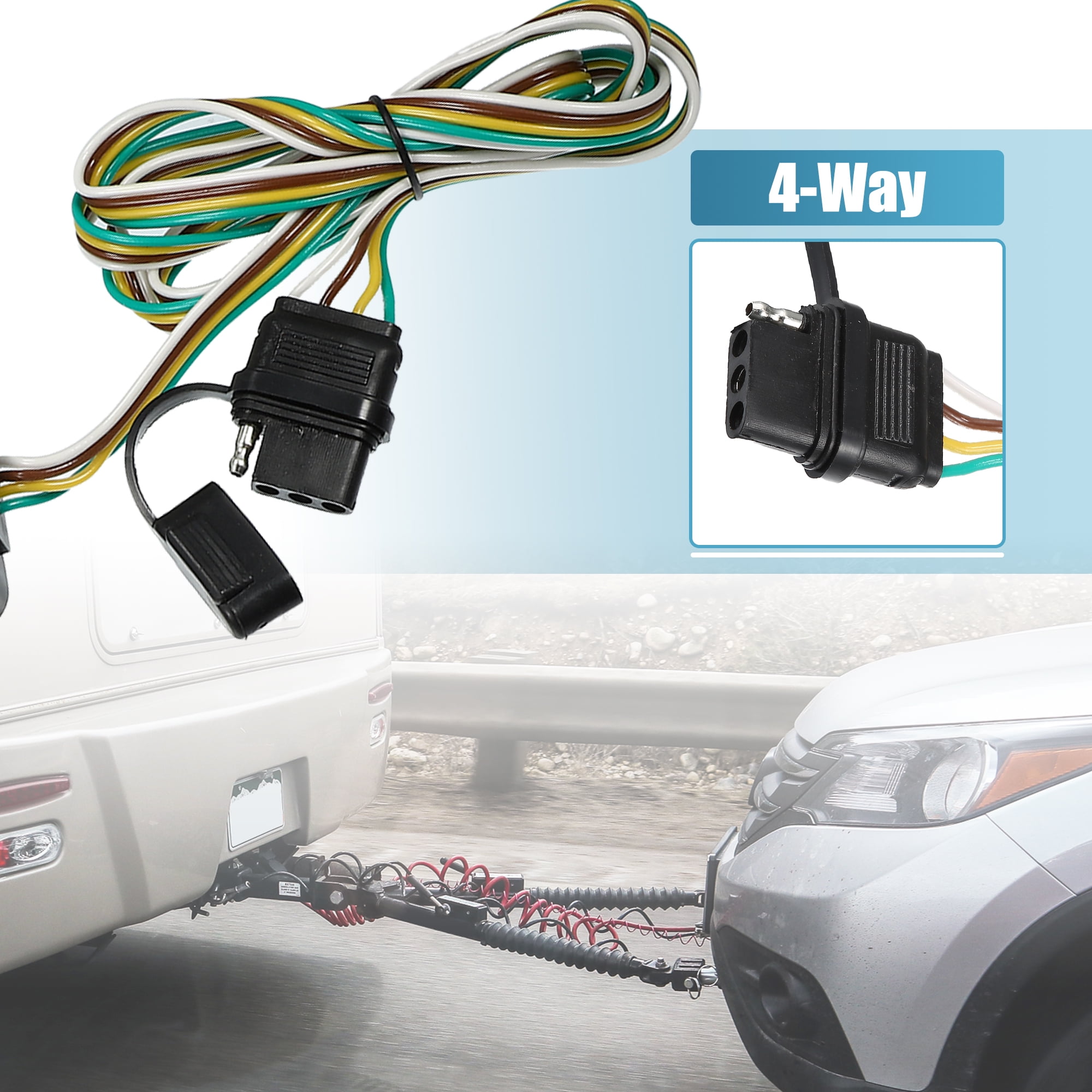 Unique Bargains 1 Set 56434 Vehicle Side 4-Pin Trailer Wiring Harness for Toyota RAV4