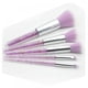 thumbnail image 3 of Set de brochas de maquillaje HUOGUO Purple Particle Transparent 5 piezas, 3 of 5