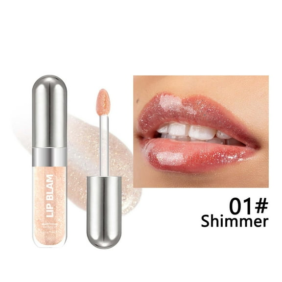 Lip Gloss, Lipstick, Three In One Moisturizing Lip Oil Lipstick, Long Lasting Hydrating Lip Color with High Reflective Pearl Pigment and Smooth Application