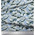 thumbnail image 2 of Soimoi Georgette Viscose Fabric Two Tone With White Camouflage Printed Fabric 1 Yard 42 Inch Wide, 2 of 3