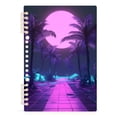 thumbnail image 7 of FORMRS 1-Subject Spiral Notebook 8" x 5" College Ruled 60 Refillable Sheet A5 Hard Cover, Pink Neon Road, 7 of 7