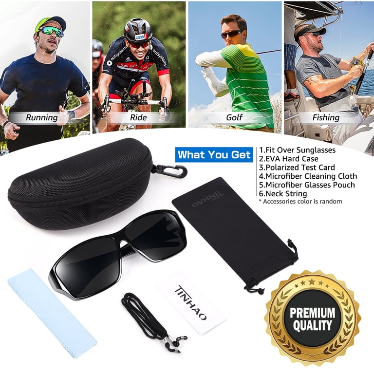 Tinhao Wrap-Around Fit-Over Sunglasses, Oversized photo 6
