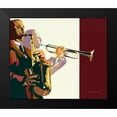 thumbnail image 2 of Levitus, Inger 23x20 Black Modern Framed Museum Art Print Titled - Sax n Trumpet, 2 of 5
