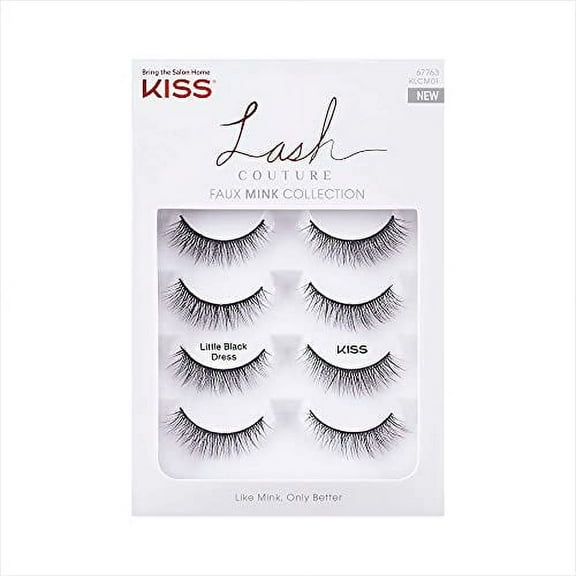 KISS Lash Couture Multipack Faux Mink Little Black Dress,1 Ea