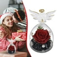 thumbnail image 2 of Angel Rose Figurines, Ongmies Rose Statue - Genuine Glass Rose, Perfect for Mother's Day and Birthday Gifts, Christmas Decorations Indoor, 2 of 9