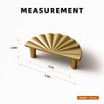 thumbnail image 3 of Goo-Ki 2.5"(64mm) Hole Centers Champagne Bronze Kitchen Cabinet Pulls,Closet Classic Zinc Alloy Drawer Cabinet Drawer Pulls with Fan-Shaped,6 Pack, 3 of 6