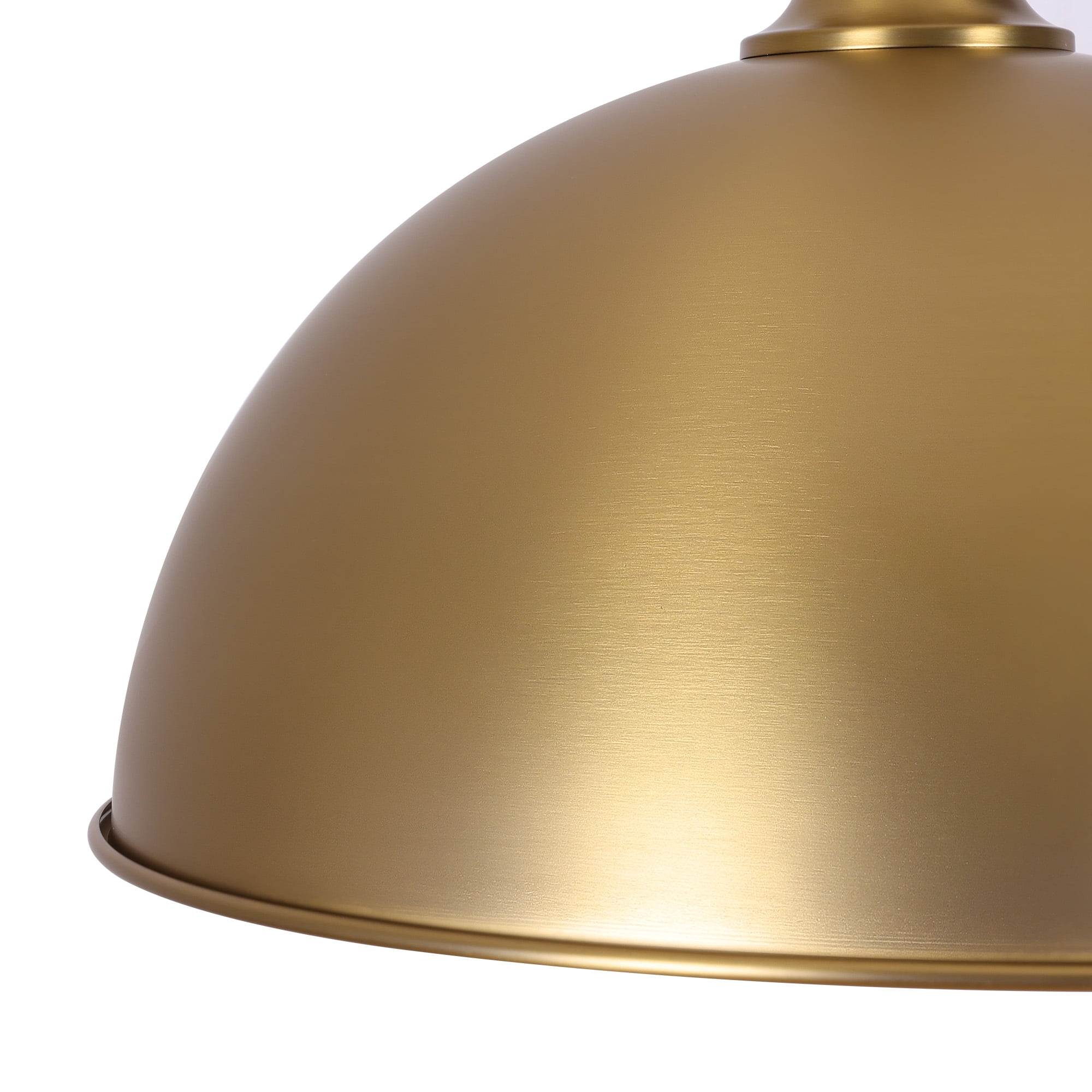 Modern Pendant Light, 18"Farmhouse Pendant Light Industrial Large Dome Brushed Gold Chandelier Ceiling Hanging Lighting for Dining Room Kitchen Island Bar Hallway Entryway