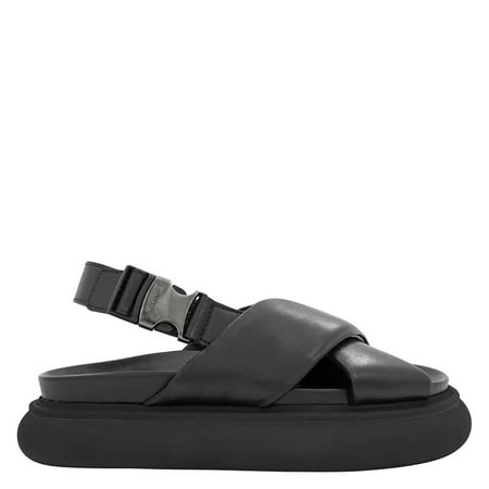 

Moncler Ladies Black Solarisse Cross-Strap Leather Sandals Brand Size 36 ( US Size 6 )
