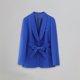 thumbnail image 1 of Blazer para mujer abrigo informal holgado con cuello en V profundo traje diario, 1 of 9