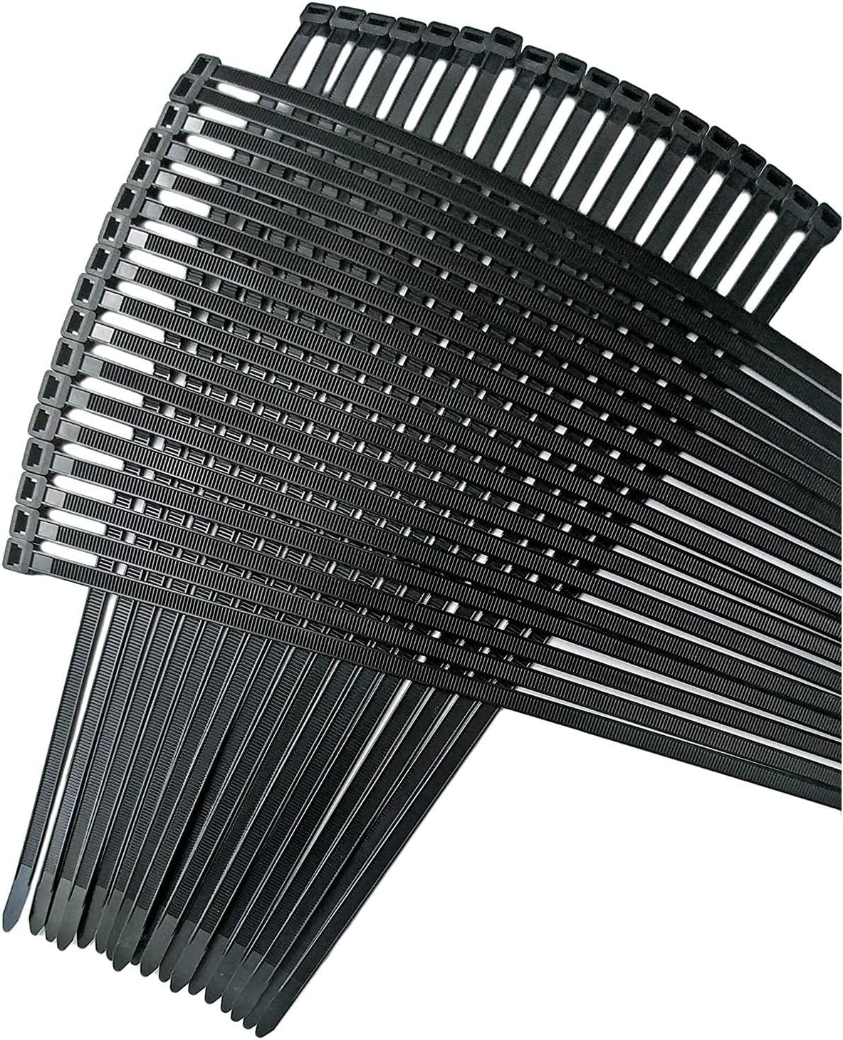 18 Inch Zip Ties Heavy Duty by 100 Cable Ties Per Pack Black Zip
