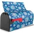 thumbnail image 2 of Winter Snowflakes Mailbox Covers Magnetic Waterproof Christmas Background Mail Cover Letter Post Box Wraps for Home Garden Yard Decor, 21x18 in, 2 of 6