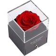 thumbnail image 4 of Caja de regalo de rosa real preservada Rosa real encantada con collar Te Amo Regalo en 100 idiomas, flor de rosa eterna hecha a mano Regalo de rosa real preservada F, 4 of 5