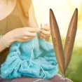 thumbnail image 2 of Opolski 2Pcs/Set Crochet Hooks Smooth Tip Wood Circular Thick Knitting Needles for Sweaters, 2 of 9