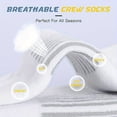 thumbnail image 3 of SOONEL 5 Pairs of Boys Sports Socks,Buffered Running Socks for Men,Socks Sizes 6-12, 3 of 5