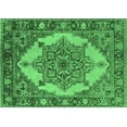 thumbnail image 1 of Ahgly Company Indoor Rectangle Oriental Emerald Green Industrial Area Rugs, 2' x 4', 1 of 4