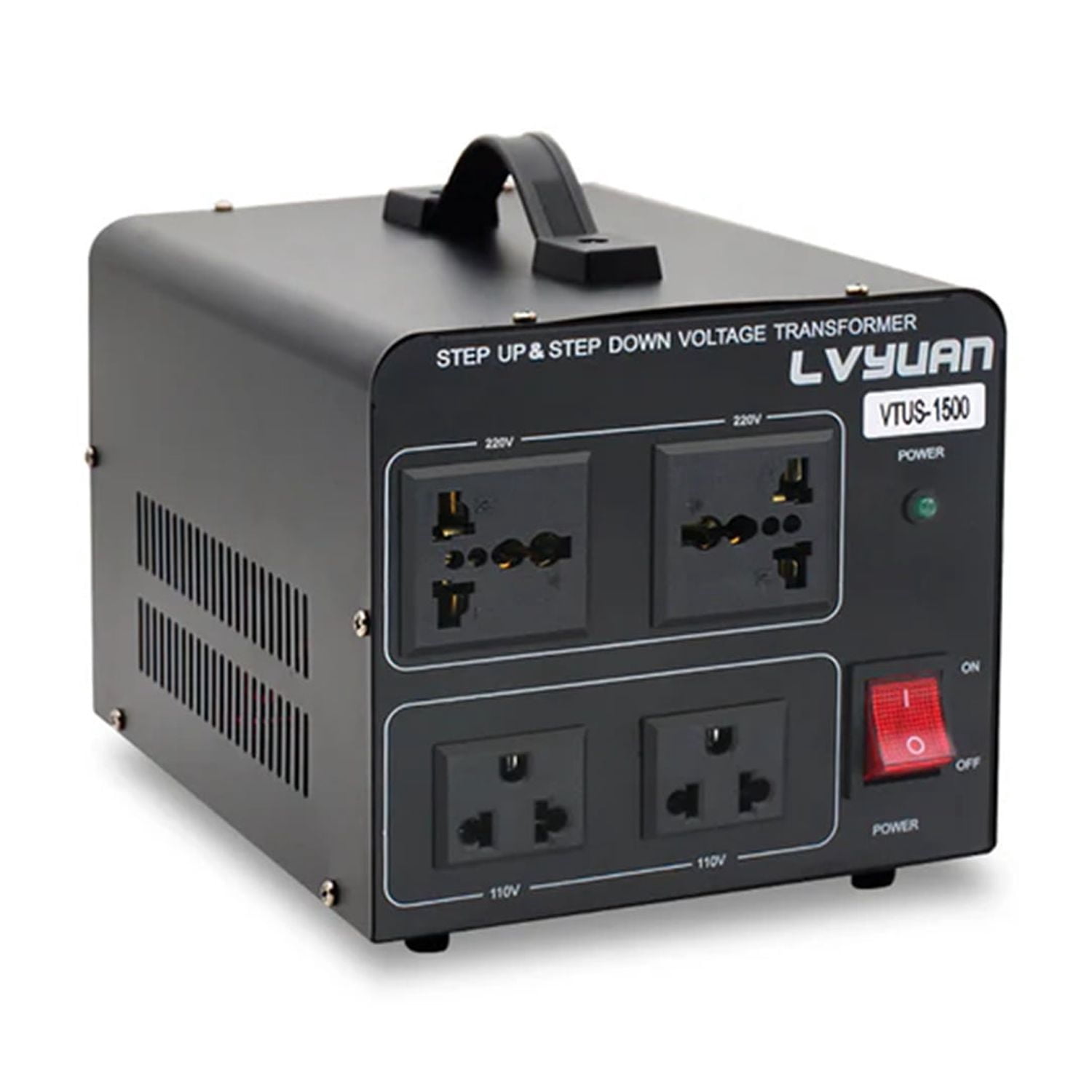 LVYUAN 1500 Watts Voltage Converter 110V to 220V / 220V to 110V Power Converter Step Up & Down Transformer