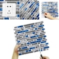 thumbnail image 2 of Jinsinto Blue Self Adhesive Tiles, Adhesive Vinyl Kitchen Backsplash, Bathroom Wall Tile Sticker, Mosaic Effect, 2 of 5