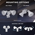 thumbnail image 5 of Globe Electric 240 W Twin Head White Motion Sensor Security Flood Light, 5 of 9