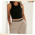 thumbnail image 2 of SUOSDEY Skinny Women's Braided Leather Belts 2pack Thin Woven Belt for Jeans Pants Dresses, 2 of 6