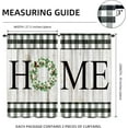 thumbnail image 2 of Farmhouse Kitchen Curtains Country Rustic Kitchen Window Curtains Over Sink Flower Leaves Small Short Cafe Curtains Buffalo Plaid Bathroom Window Treatment Tier Curtains 2 Panels (27.5x39 Inch), 2 of 6