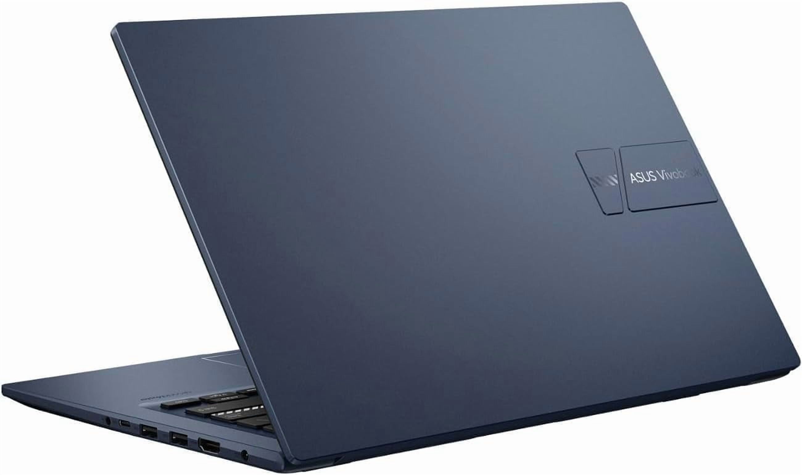 ASUS Vivobook 14 inch FHD Slim Laptop, Intel Core i5-1334U Processor, 12GB RAM, 256GB SSD, Intel UHD Graphics, Privacy Camera, Bluetooth, Windows 11 Home, Quiet Blue with Tigology Accessories