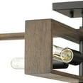 thumbnail image 2 of Progress Lighting, Boundary Collection, 4-Light Flush Mount, Matte Black, Open Frame, Grey Washed Oak., 2 of 9