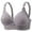 Gray, variant on Womens Everyday Bras Fashion Daisy Printed Adjustable Straps T-Shirt Bra No Underwire Push Up Bralettes Underwear Purple XX-Large