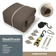 Coolaroo Outdoor DualShade Sun Sail and Hardware Kit, 95% UV Block Protection, 12' Square; Cobblestone