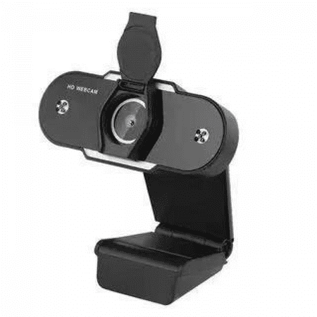Webcam avec microphone et trépied, caméra 1080p avec couvercle et
