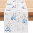 thumbnail image 1 of Binwennn Easter Blue Bunny Table Flag Holiday Party Table Decoration Tablecloth Pad Home Cabinet Tea Table Cloth Tea Flag Long Table Fall Table 108 Table 84 Inches Long Snowflake Table 108 Inches Long, 1 of 5