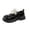 Black, variant on AVRNLIQ Kids Girls Mary Jane Shoes Kids Dress Flats Non Slip Black PU Faux Leather Hook Loop School Party Shoes,Size 35