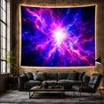thumbnail image 6 of Vibrant Cosmic Nebula Explosion Against Dark Starry Space, Dramatic Celestial for Space Enthusiasts, Vibrant Space Art Decor, Birthday Gift, Tapestry Wall Hanging for Bedroom and Dorm, 6 of 7