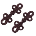 thumbnail image 2 of Rushay 2 Pairs Chinese Knot Frog Buttons, Chinese Frog Closure, Chinese Closure Buttons Coffee, 2 of 8
