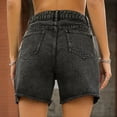 thumbnail image 5 of Clearance! Jean Shorts Womens Boyfriend Jeans for Women Women's Summer New Loose Casual High Waist Solid Denim Shorts S-L, 5 of 6