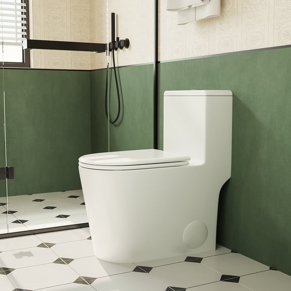 Bothwa Home One Piece Elongated Dual Flush Toilet