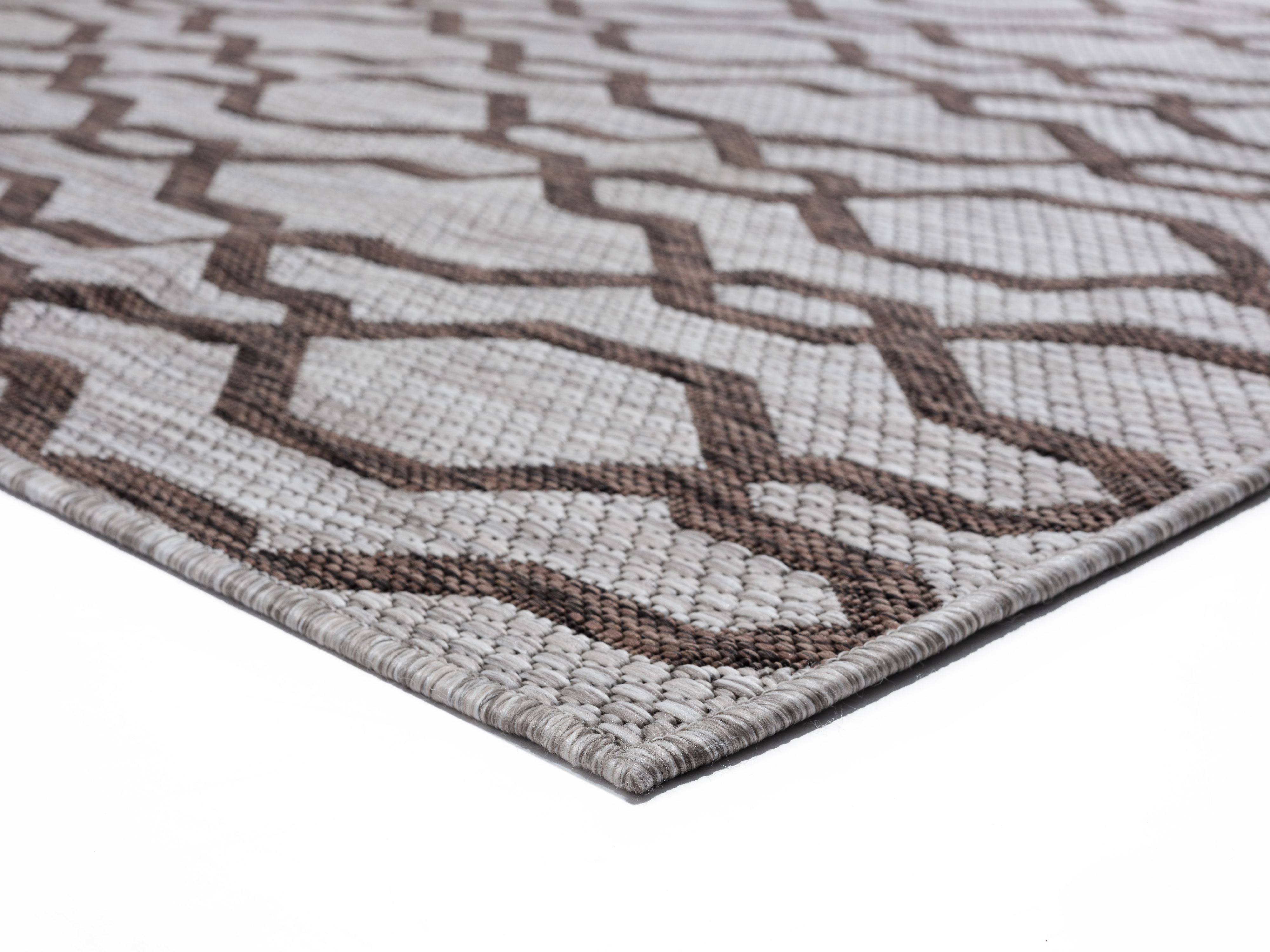United Weavers Mali Valhalla Contemporary Geometric Area Rug, Brown, 5'3" x 7'6"