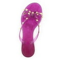 thumbnail image 2 of LAVRA Womens Stud Bow Sandals Summer Jelly Flip Flop, 2 of 4