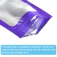 thumbnail image 4 of Bolsas holográficas Uxcell 4.7x3", paquete de 100 bolsas de plástico aluminizado resellables para cosas pequeñas, morado, 4 of 5
