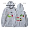 thumbnail image 4 of Sudadera con capucha Christmas Happy para hombre y mujer, verde, peluda, sudadera con gráfico Grinch, manga larga, fiesta, cálido, 2023, 4 of 4