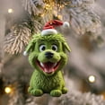 thumbnail image 3 of sunsanly 1/9Pcs Christmas Green Hair Dog Decoration Reusable Holiday Decor Xmas Tree Puppy Animal Hanging Ornament Pendant Party Supplies Gift, 3 of 8