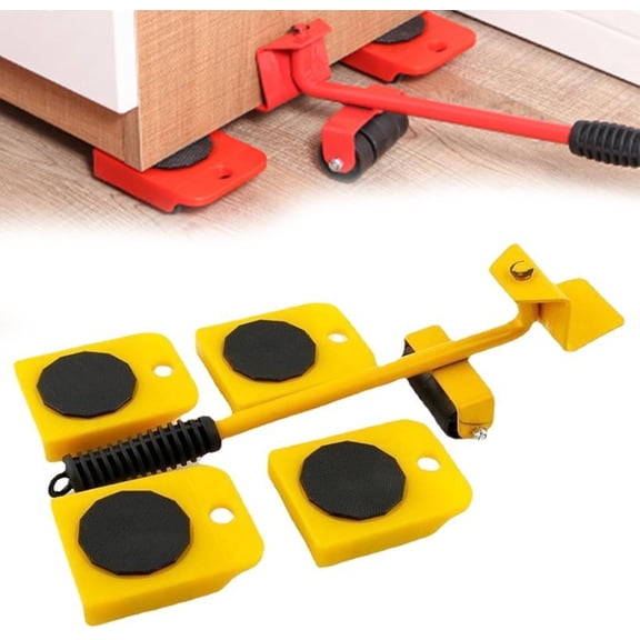 Furniture Lift Mover Tool Set, Furniture Lifter Tool Transport Shifter With Wheels, Heavy Furniture Moving Sliders Appliance Rollers Heavy Duty Furniture Lifter And Sliders Kit, Furniture Movers