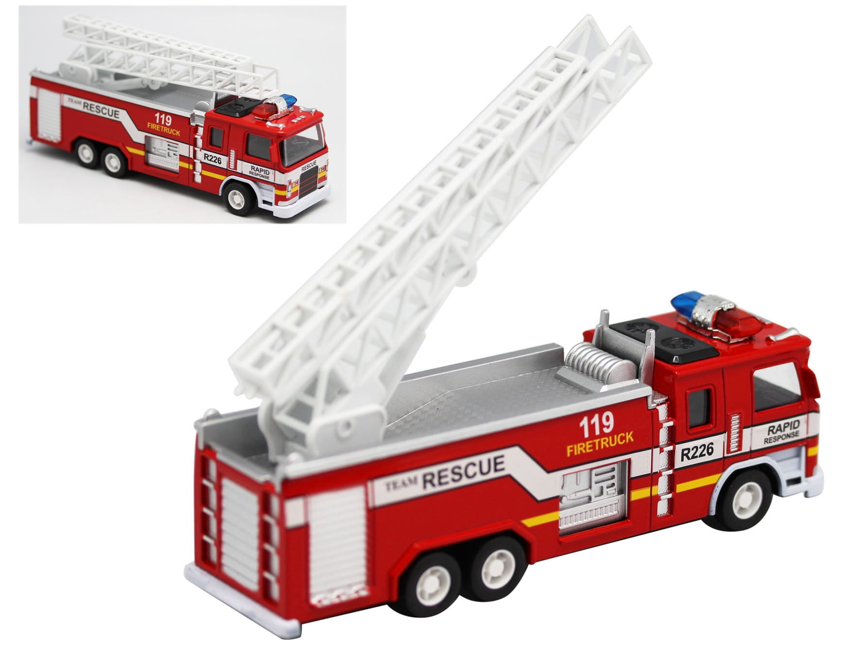 Rescue Team Toy Fire Truck With Retractable Crane Ladder - Walmart.com